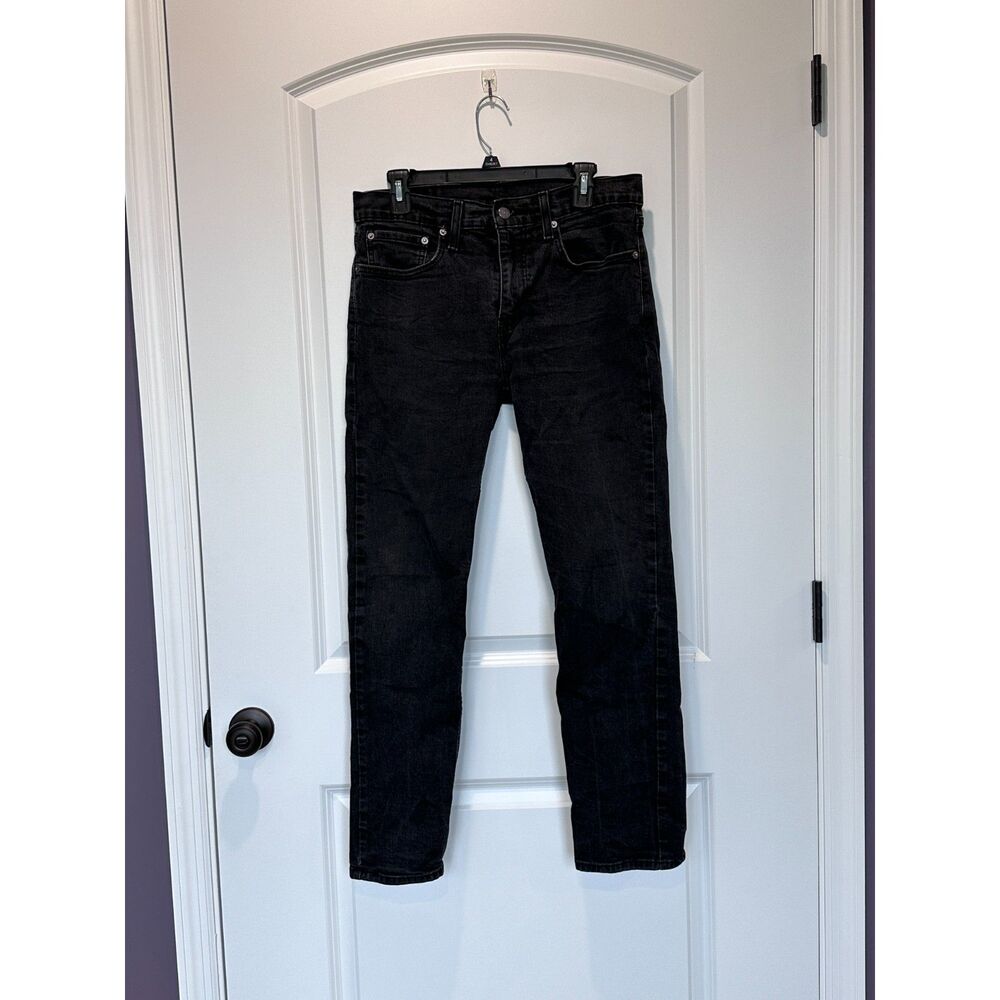 Levi's 502 Tapered Fit Mens Black Jeans Size 32 x 32